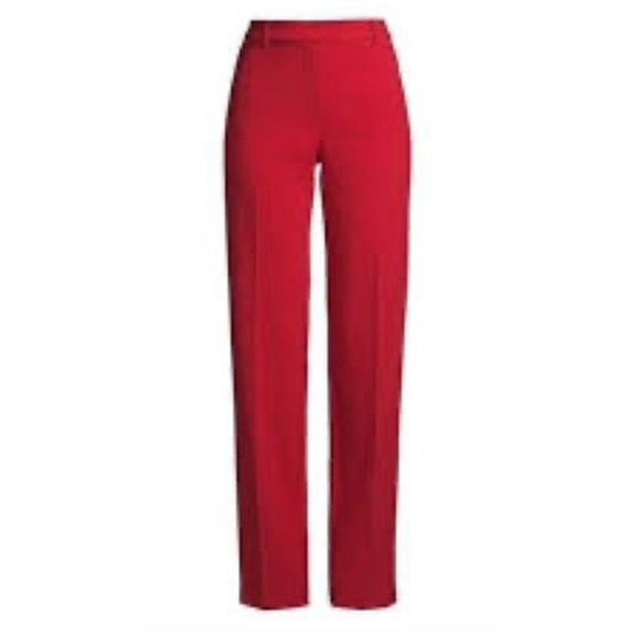 knee length dresses for ladies Straight Leg Ponte Pants Red / Xs